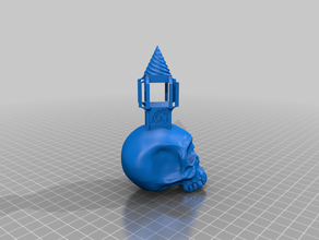 tower skull tea candle 3d printing human skulls tealight tealightholder holder 3d print model - Mito3D