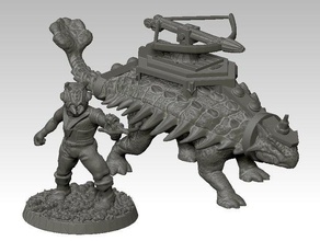 Dinosaurier-Fahrer scifi antsman Spiele 3d print model - Mito3D