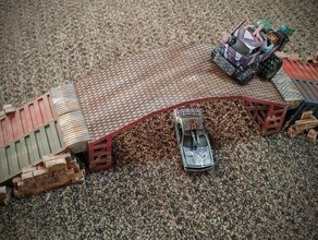 puente arqueado rampas de carga juegos 3d print model - Mito3D