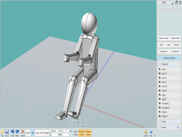manken öğrenme 3D print model - Mito3D