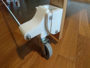 universal retractile wheel adapter wheels workbench 3d print model - Mito3D