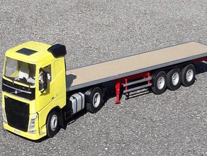 1-14 düz römork kamyon r c araçlar 3d print model - Mito3D