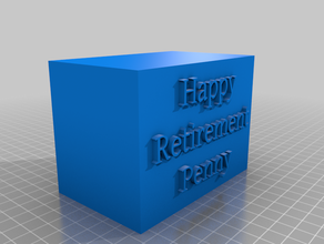 pennys retirement trophy base props customized 3d print model - Mito3D