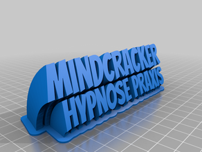 mindcracker de barrido 2-nombre la línea placa oficina personalizado 3d print model - Mito3D