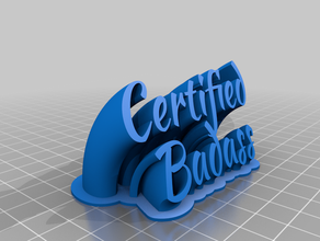 certificado badass office personalizado 3d print model - Mito3D