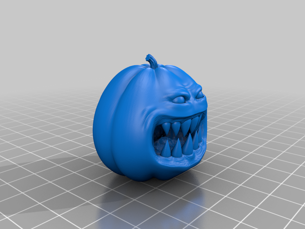 angry pumpkin decor 3D print model - Mito3D