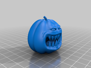 angry pumpkin decor 3d print model - Mito3D