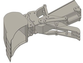 huina 1550 progressiva link do polegar r c veículos anexo digger escavadeira controle remoto 3d print model - Mito3D