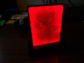 lithophane led lamp decor super mario 3d print model - Mito3D