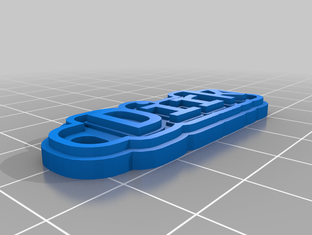 dirk keychain3 les signes et logos personnalisé 3D print model - Mito3D