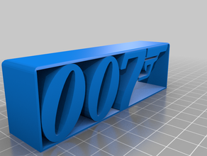 james bond 007 logo signs & logos 3d print model - Mito3D