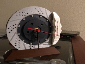 porsche disc brake caliper clock office 3d print model - Mito3D