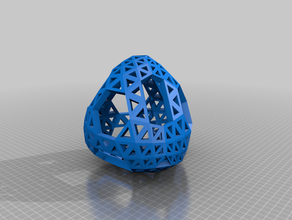 convextetrahedral9v 1 2 10 11 12 19 45 46 47 54 55 56 arte da matemática convexo cúpula geodésica esfera tetraédrico 3d print model - Mito3D