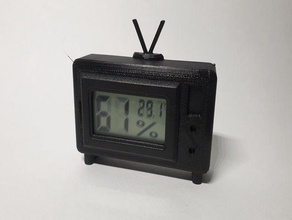 higrômetro termômetro titular do stand eletrônica 3d print model - Mito3D