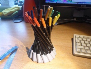 hyperboloid pencil holder office 3d print model - Mito3D