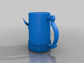taza de tex cerveza comida & bebida la 3d print model - Mito3D