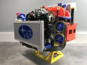 radiateur extension ej20 moteur subaru jouets mécaniques 3d print model - Mito3D