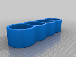 4 compartimento da bacia recipientes tigela recipiente 3d print model - Mito3D