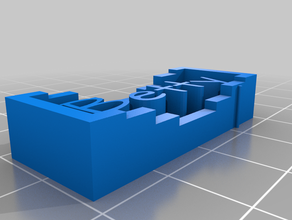llavero cuadrado con nombre de l'apprentissage personnalisé 3d print model - Mito3D