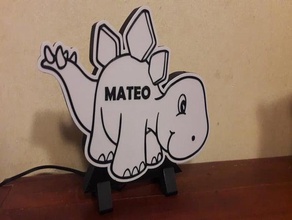 dino lámpara mateo 3d print model - Mito3D