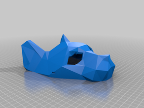 low poly masque de chat le costume cat 3d print model - Mito3D