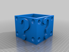 Süper mario soru işareti blok - para kutusu bros super 3d print model - Mito3D