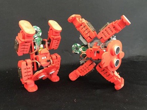4-legged walking robot x type foot holder robotics 3d printing 3d print model - Mito3D