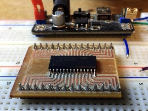 adattatore soic 28 pin 25mm dip l'elettronica l'adattatore 3d print model - Mito3D