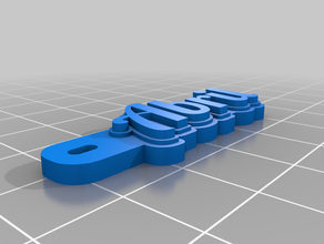 Schlüsselanhänger abril kundengebundene 3d print model - Mito3D