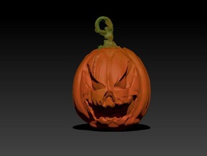 halloween-Kürbis v1 3d-drucken 3dimpact calabaza Angst halloween halloween-Dekoration miedo Kürbis beängstigend 3d print model - Mito3D