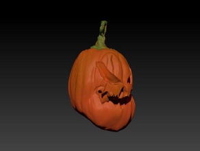 halloween-Kürbis-v2 Kunst 3dimpact calabaza deco decoracion Angst fiesta halloween miedo Kürbis beängstigend 3d print model - Mito3D