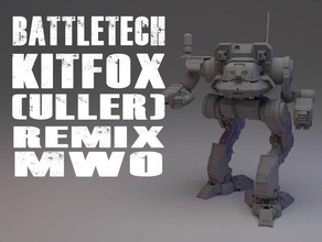 kitfox brinquedos & games battletech mech clã mechwarrior online fmo tampo de mesa jogos rpg uller 3d print model - Mito3D