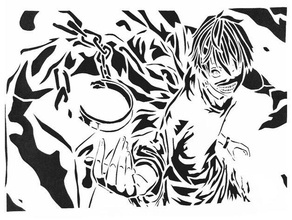 tokyo ghoul stencil 2d art anime manga 3d print model - Mito3D