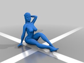 sitting woman people nsfw 3d print model - Mito3D