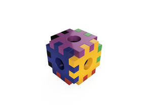 rompecabezas fácil puzzles Puzzle en 3d autodesk fusion 360 fusion360 juego de puzzle juguete 3d print model - Mito3D