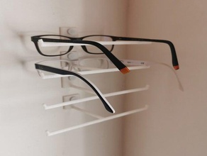 glasses holder - wall mounted stackable organization 3d print model - Mito3D