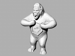 gigi gorila animais gigabot 3d print model - Mito3D