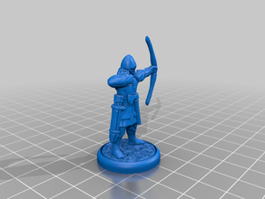 28mm nord bowman 01 based toys & games archer dnd mini miniature dungeon fighter gaming miniatures viking vikings wargame warrior 3d print model - Mito3D