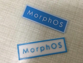 simple morphos badge ordinateur accessoires informatiques mos ppc 3d print model - Mito3D