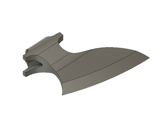 gallowglass hacha props axe irlandés medieval arma 3D print model - Mito3D