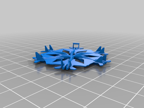 f-15 snowflake ornament decor christmas 3d print model - Mito3D