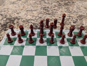 magnetic simple openscad chess set alternate knight 3d print model - Mito3D