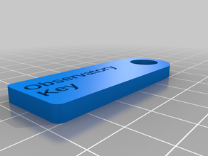 observatório etiqueta de chave organização personalizado 3d print model - Mito3D