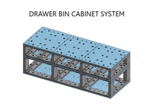 drawer bin cabinet system tool holders & boxes 3d print model - Mito3D