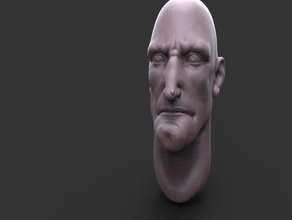 chef de sexe masculin sculptures tête l'époque romaine 3d print model - Mito3D