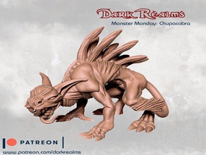 il mostro di lunedì - chupacabra giochi animale cane dungeons dragons i mostri 3d print model - Mito3D