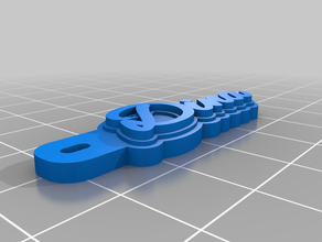 Schlüsselanhänger dina kundengebundene 3d print model - Mito3D