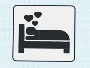 chambre à coucher principale couples les signes et logos la drôle signe 3d print model - Mito3D