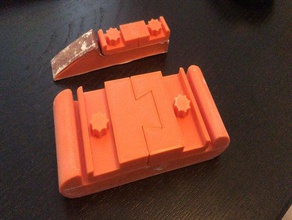 personalizável lixar vara bloco de dividir parte superior ferramentas manuais dyi lixa varas ferramenta sandpapaer 3d print model - Mito3D