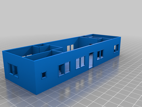ho scale house under construction no roof yet buildings & structures 3d print model - Mito3D